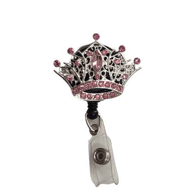 Rhinestone Crown Badge Reel