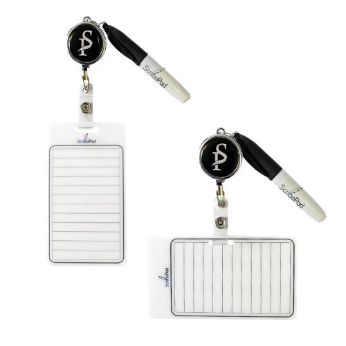 ScribePad Badge Reels and Dry-erase Notepad
