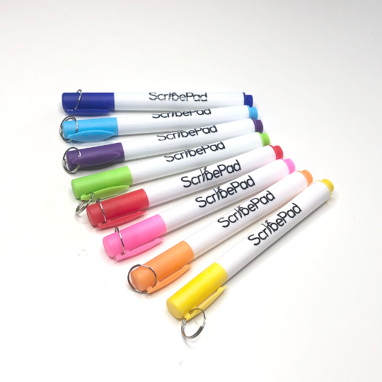 3 Pack Full Size Wet-Erase Markers – ScribePad