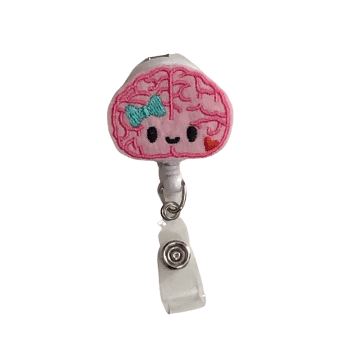 Cute Brain Badge Reel Medical Badge Reel Nurse and Doctor Badge Reel Brain  With a Bow Badge Reel Hospital Badge Reel Personalized 